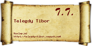 Telegdy Tibor névjegykártya