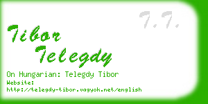 tibor telegdy business card